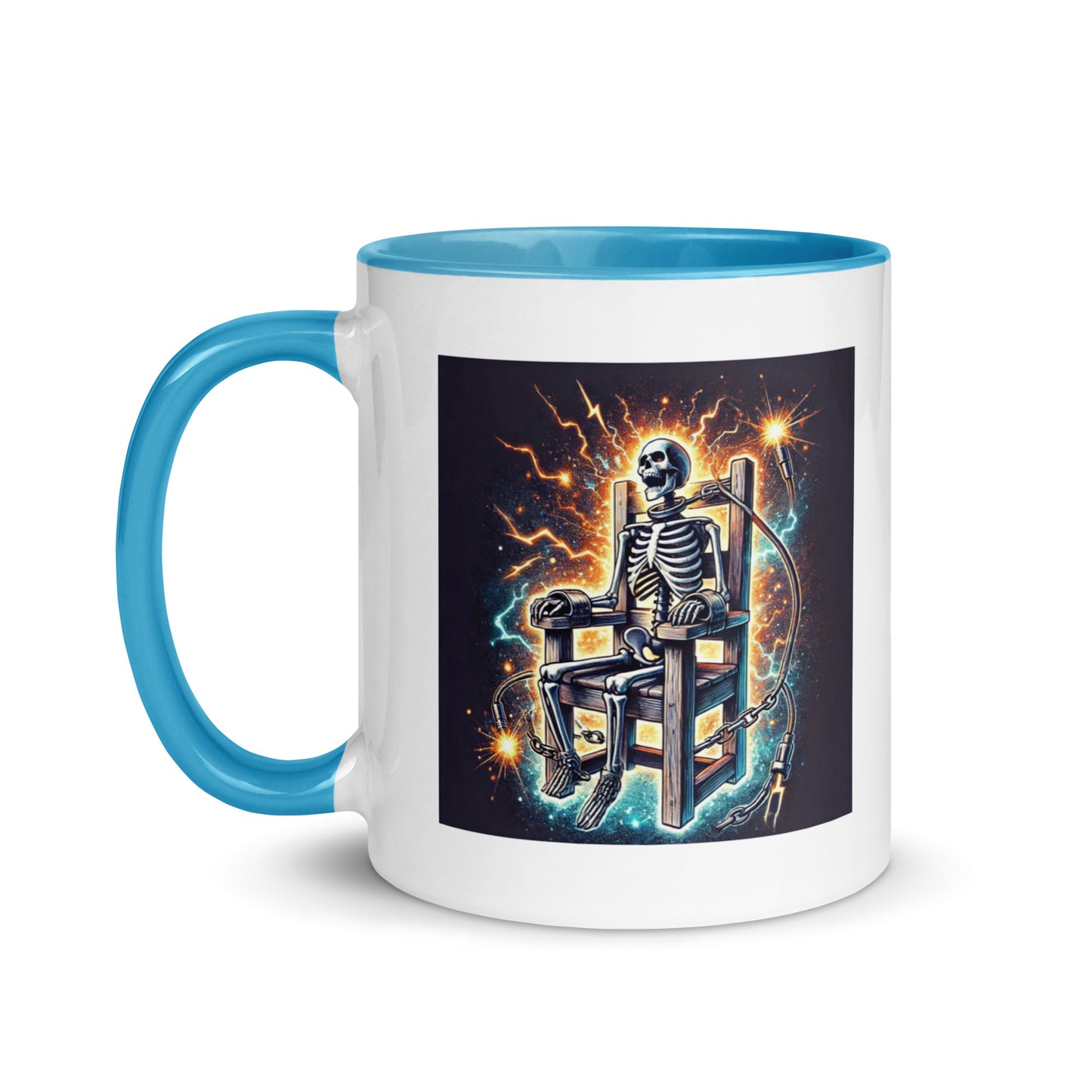 Halloween Skeleton Electric Chair Color Mug