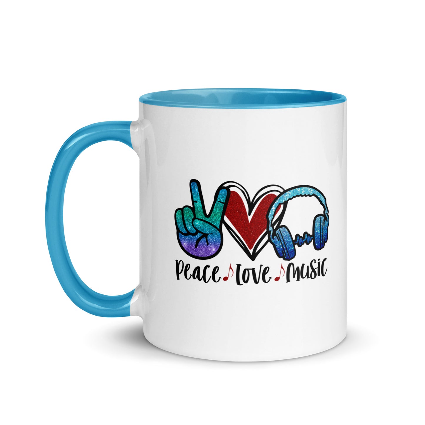 Peace Love Music Color Mug
