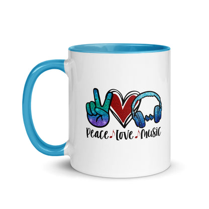Peace Love Music Color Mug