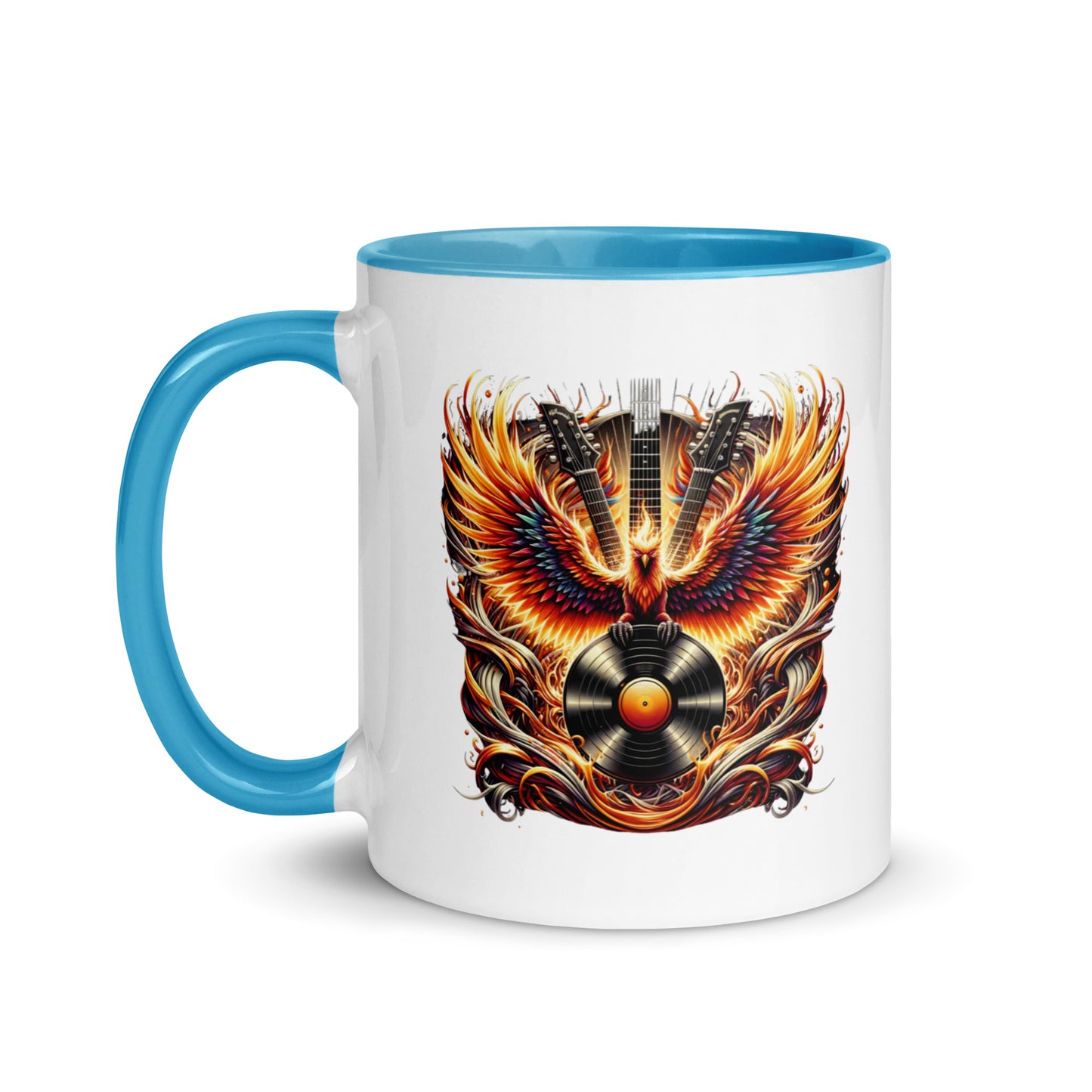 Guitar Eagle Flame Color Mug
