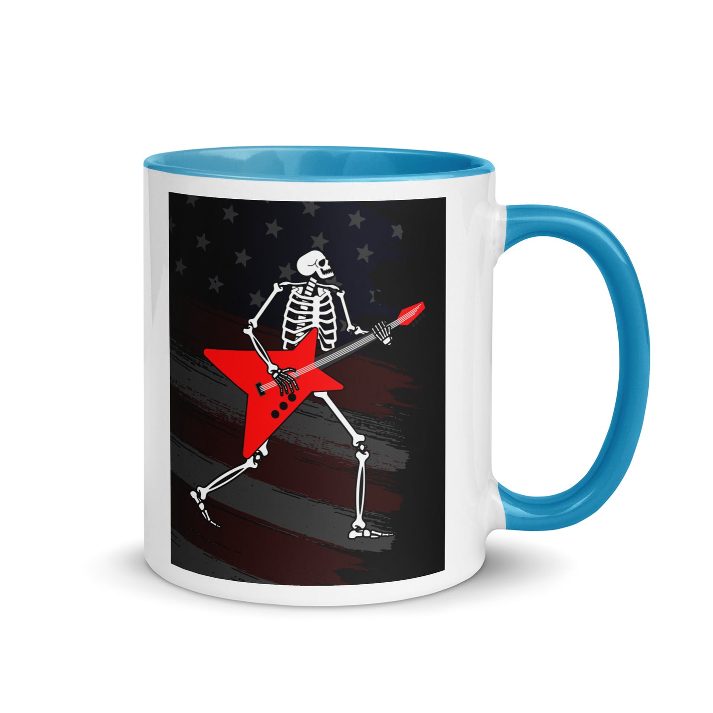American Guitarist Skeleton Color Mug