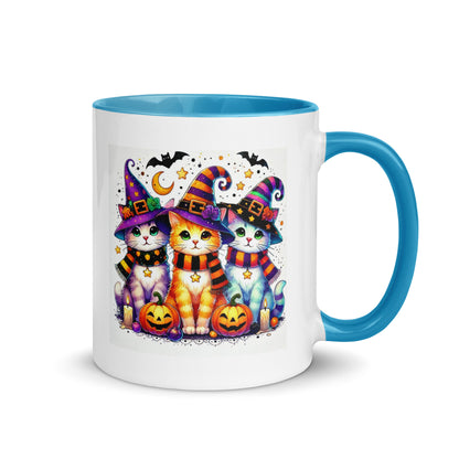 Halloween Cats in Witch Hats Color Mug