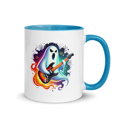 Halloween Ghost Shredding Guitar Color Mug