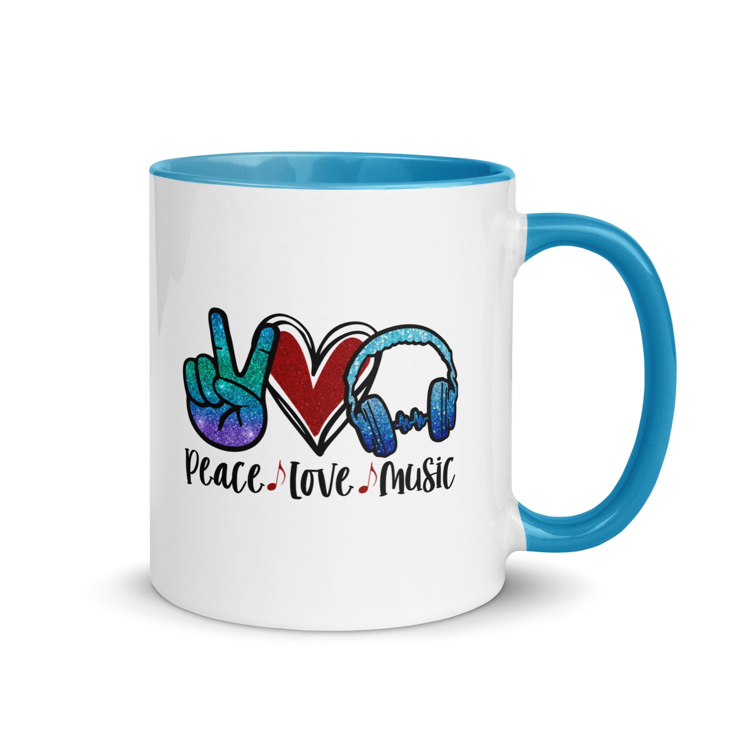 Peace Love Music Color Mug