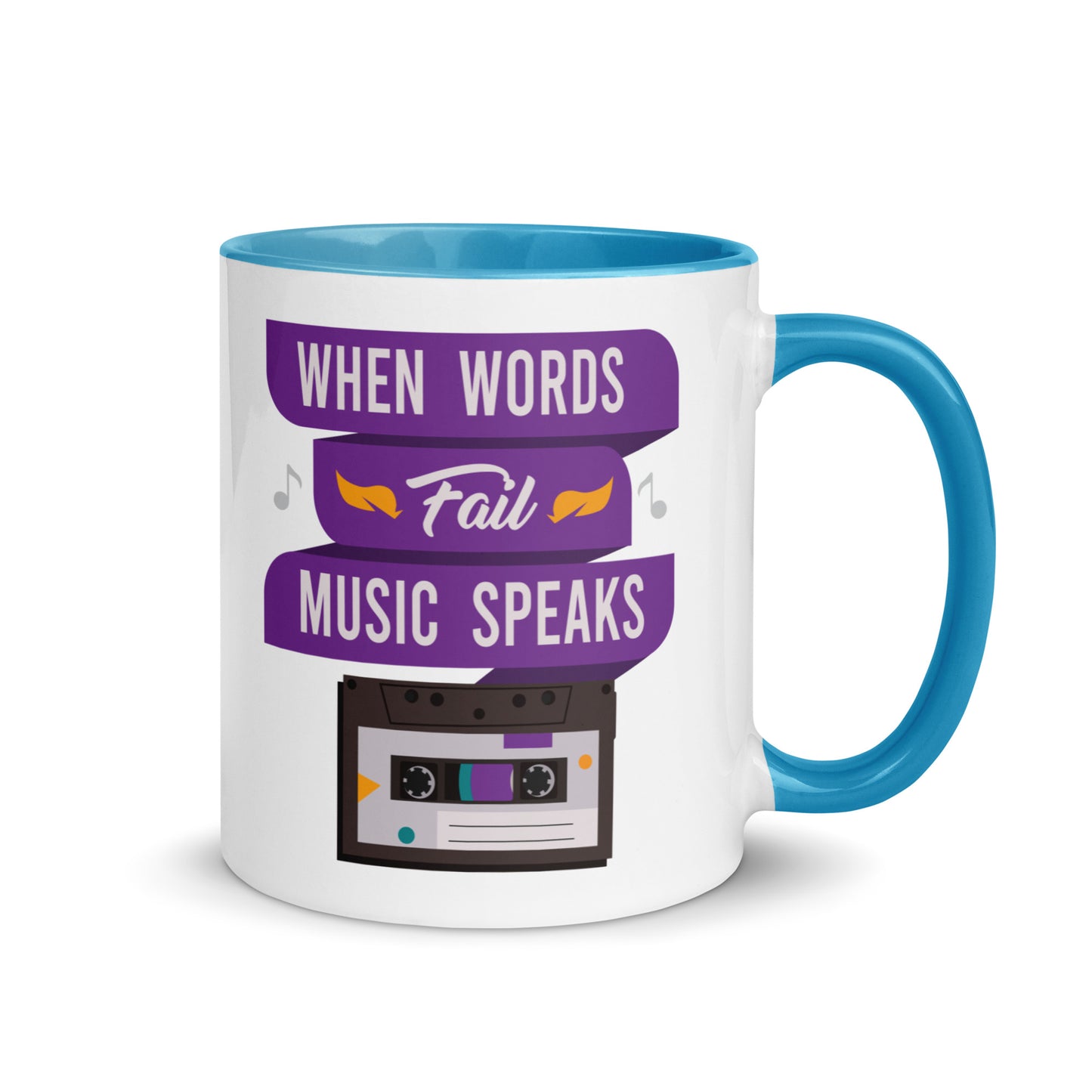 When Words Fail Music Speaks Color Mug
