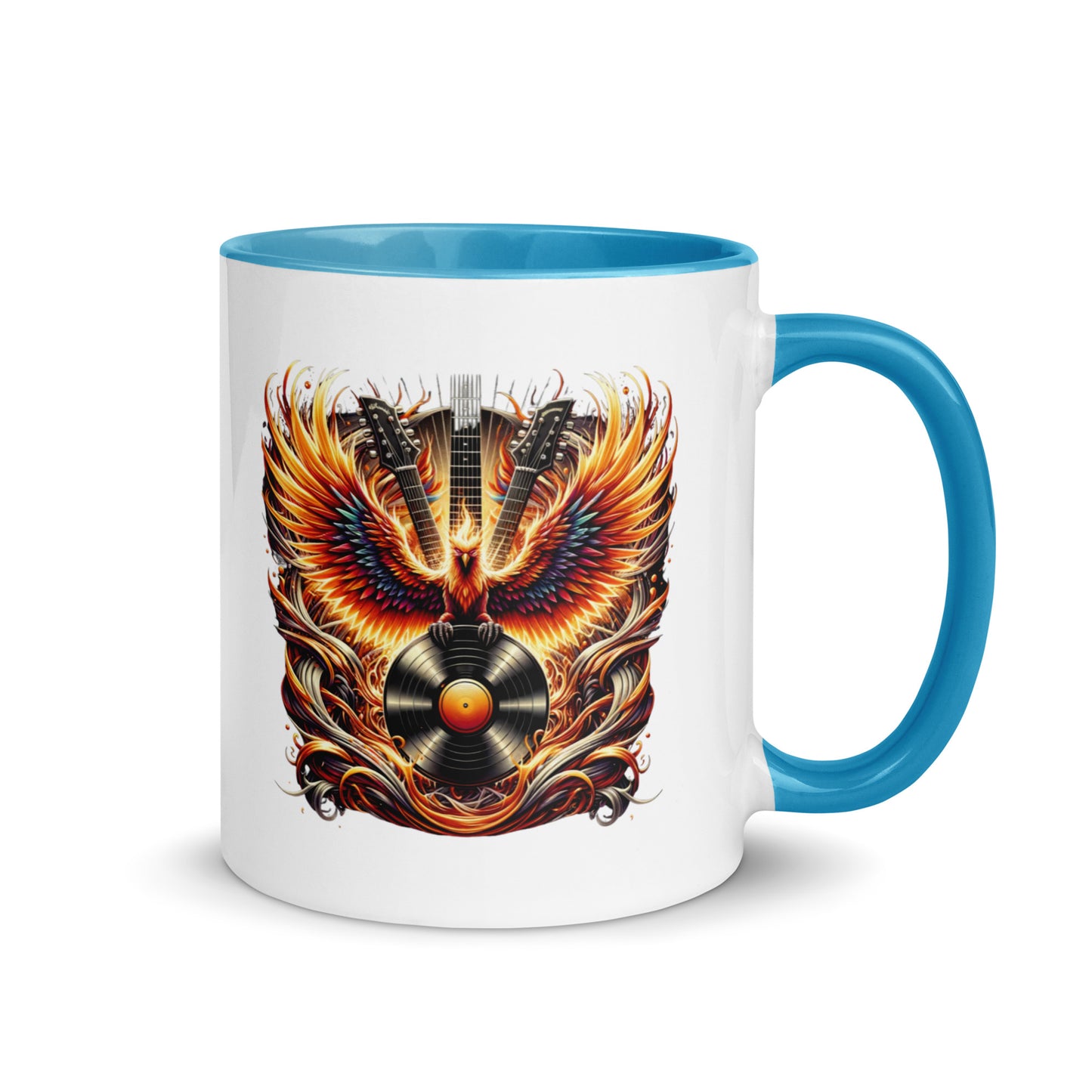 Guitar Eagle Flame Color Mug