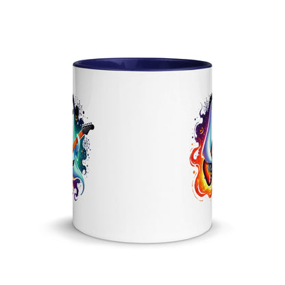 Halloween Ghost Shredding Guitar Color Mug