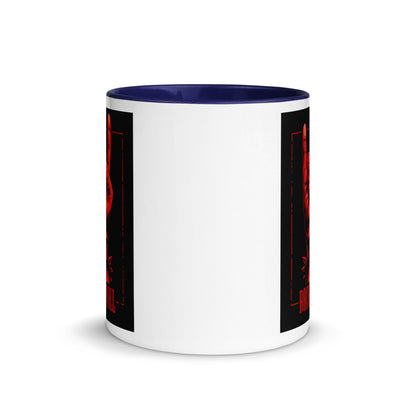Rock and Roll Red Hand Gesture with Spike Bracelet Color Mug