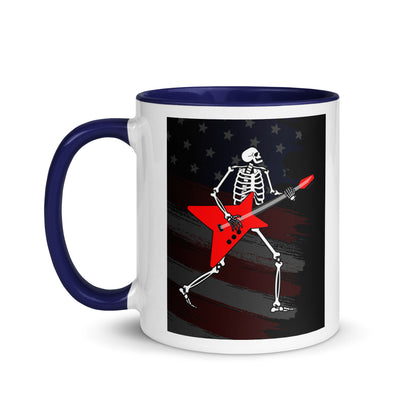 American Guitarist Skeleton Color Mug