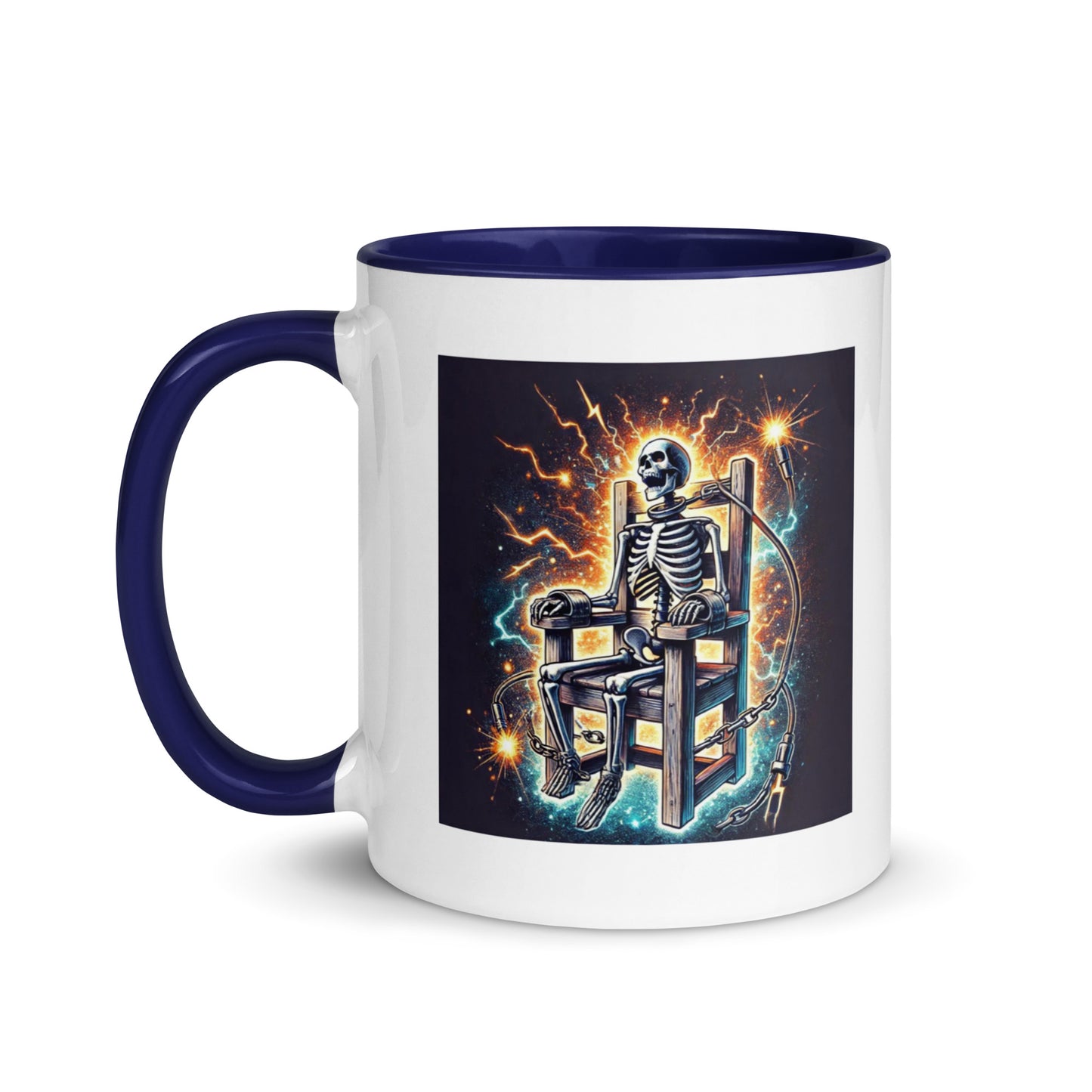 Halloween Skeleton Electric Chair Color Mug