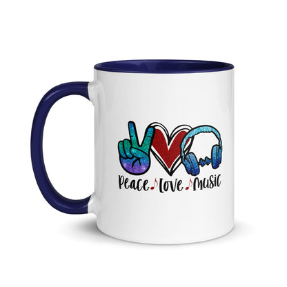 Peace Love Music Color Mug