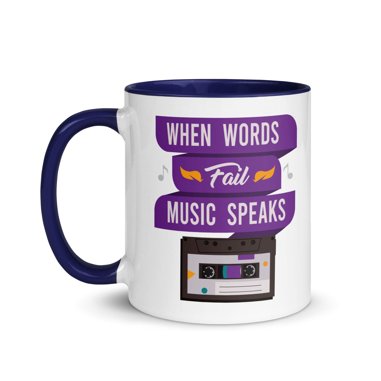 When Words Fail Music Speaks Color Mug