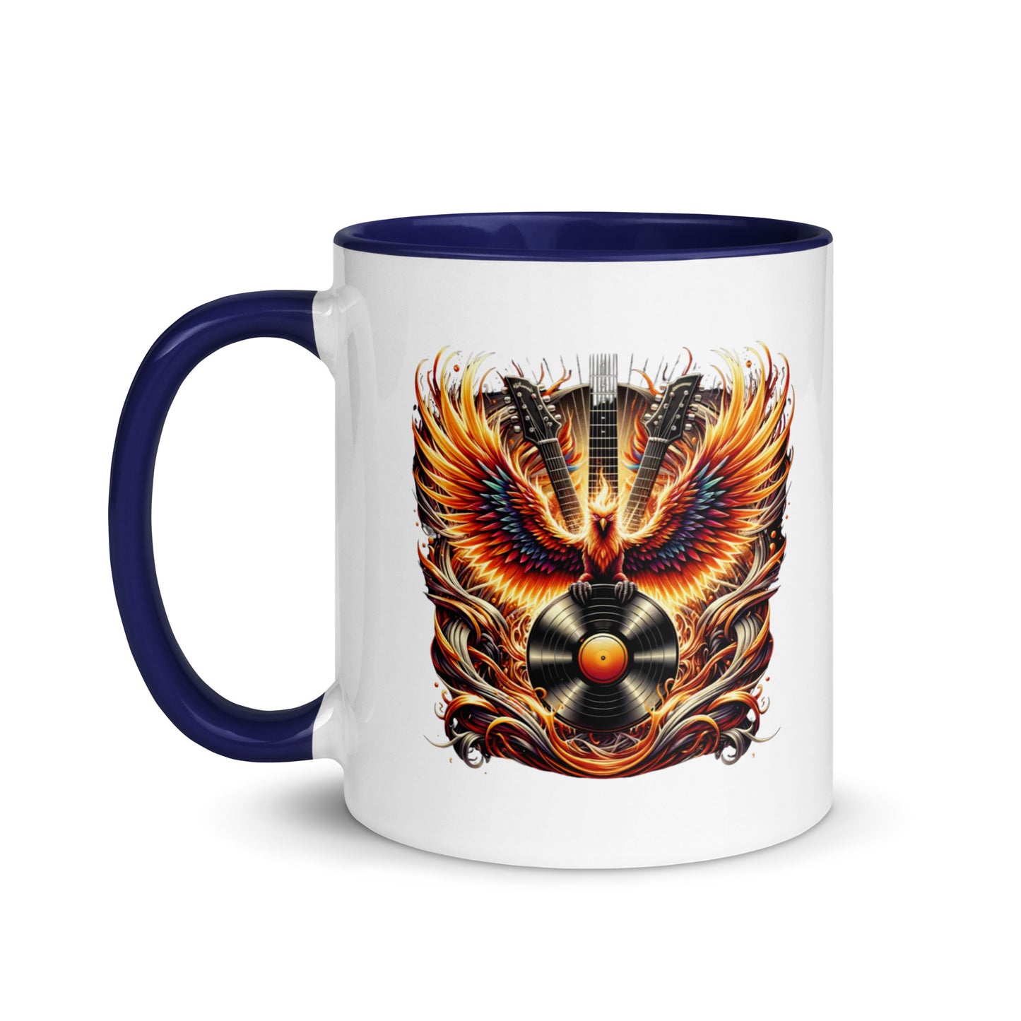 Guitar Eagle Flame Color Mug