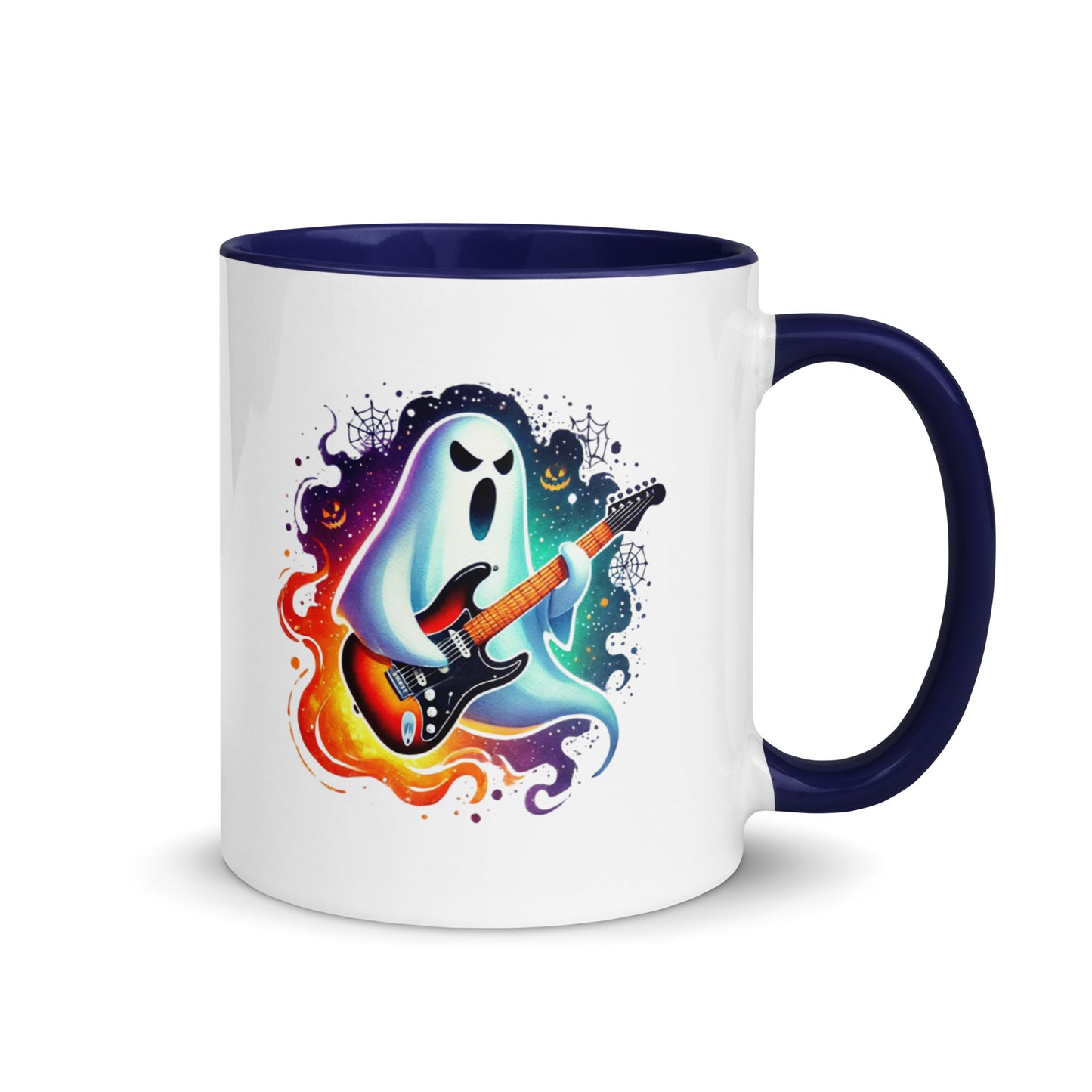 Halloween Ghost Shredding Guitar Color Mug