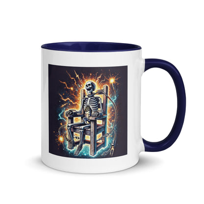 Halloween Skeleton Electric Chair Color Mug