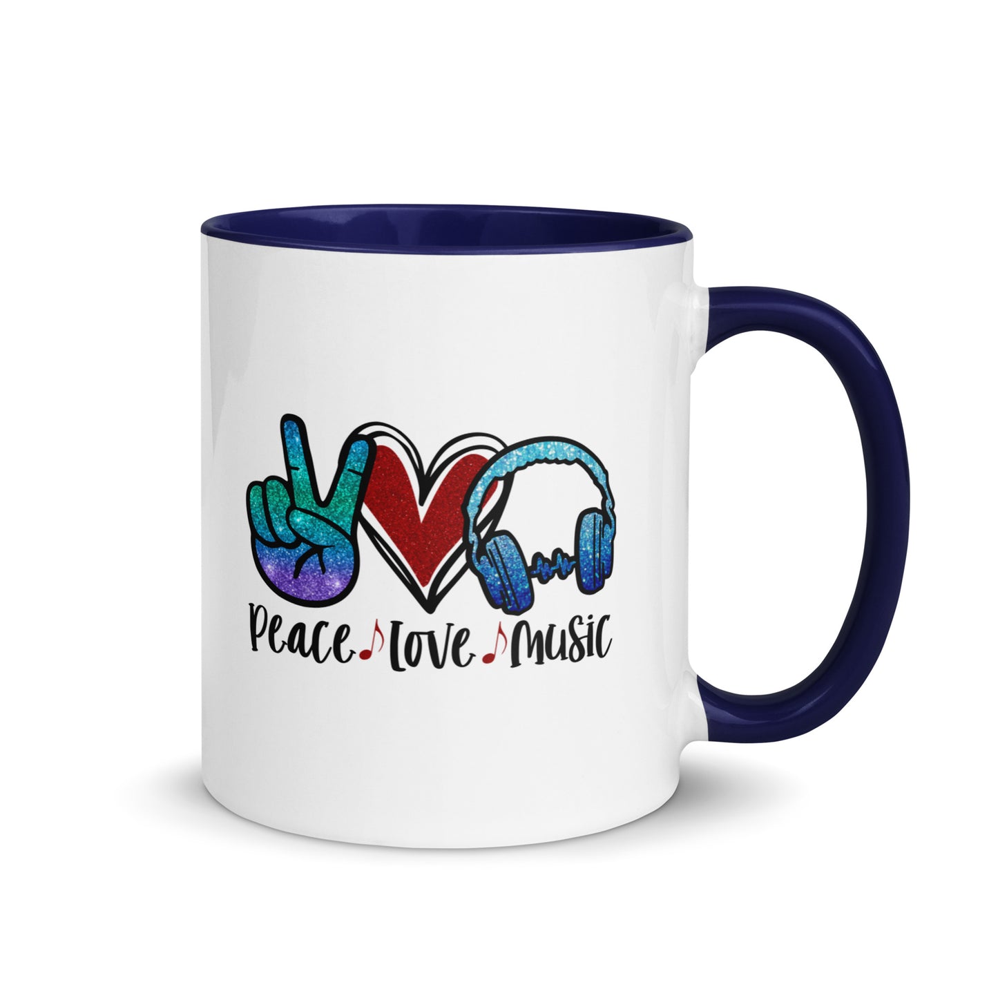 Peace Love Music Color Mug