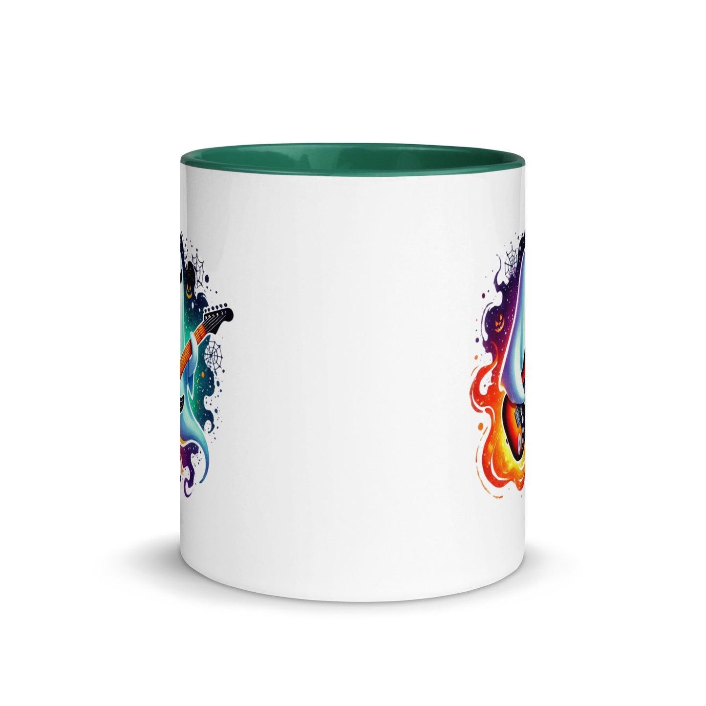Halloween Ghost Shredding Guitar Color Mug