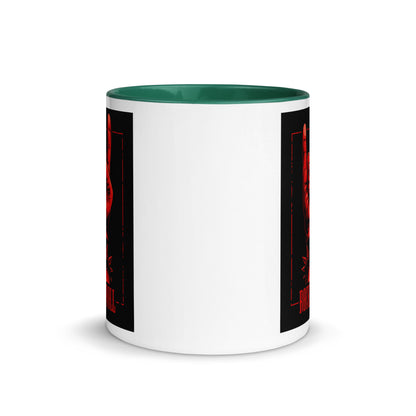 Rock and Roll Red Hand Gesture with Spike Bracelet Color Mug