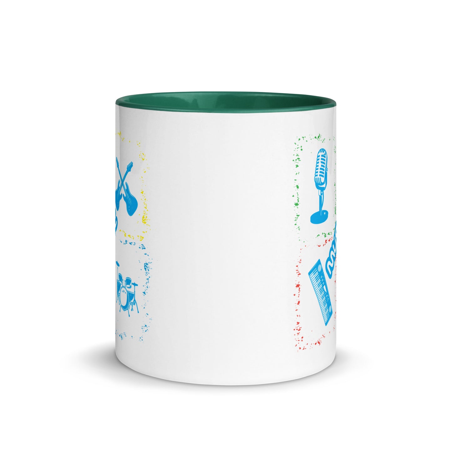 Musical Instruments Colorful Microphone Keyboard Drums Guitar Color Mug