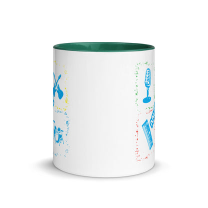 Musical Instruments Colorful Microphone Keyboard Drums Guitar Color Mug