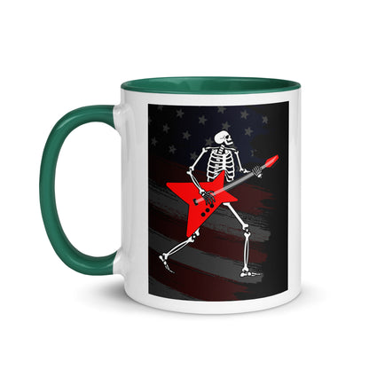 American Guitarist Skeleton Color Mug