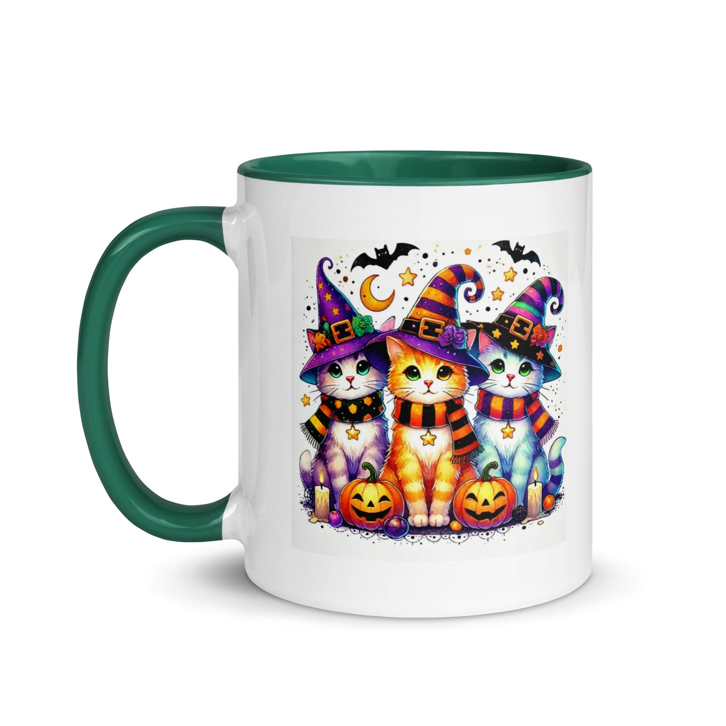Halloween Cats in Witch Hats Color Mug