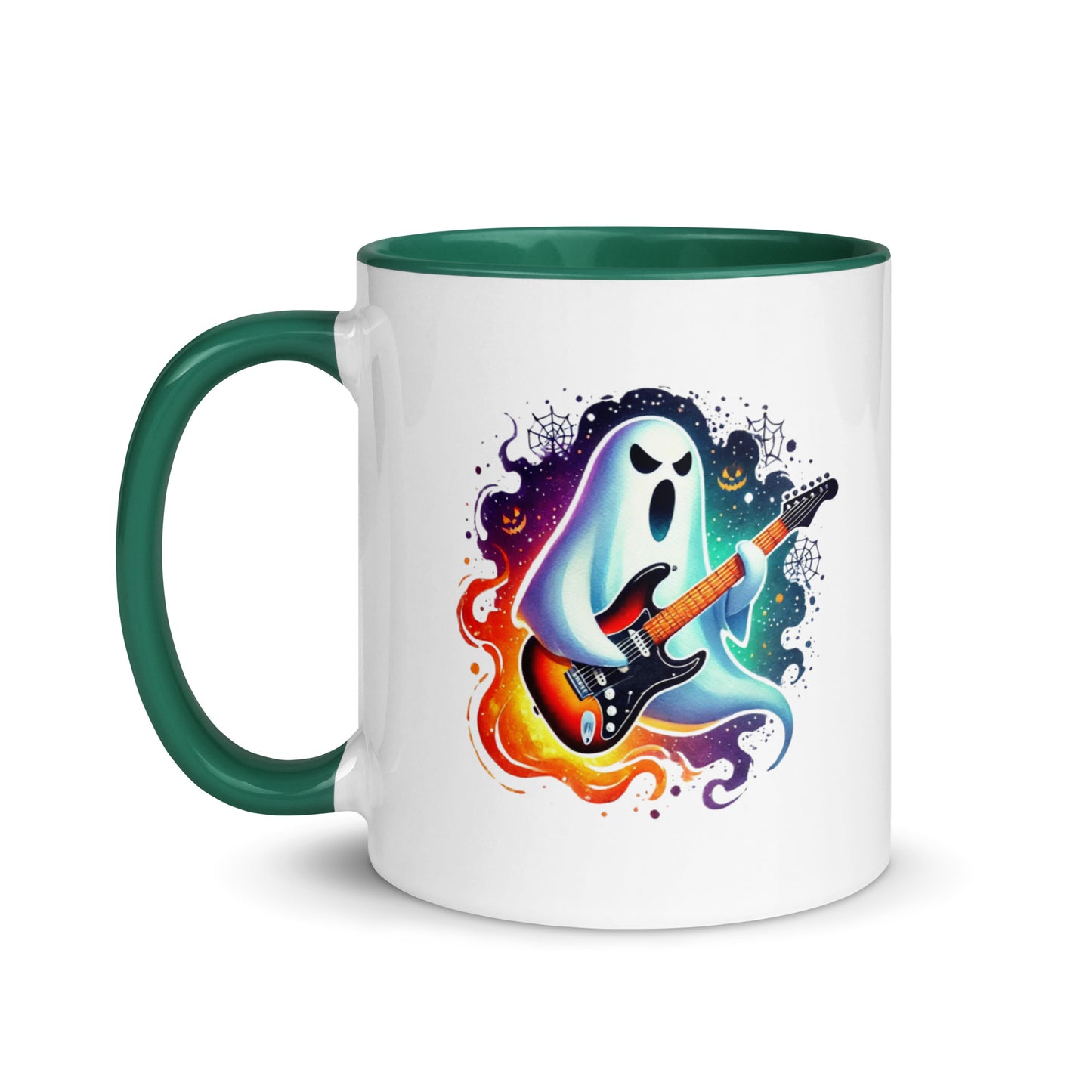 Halloween Ghost Shredding Guitar Color Mug