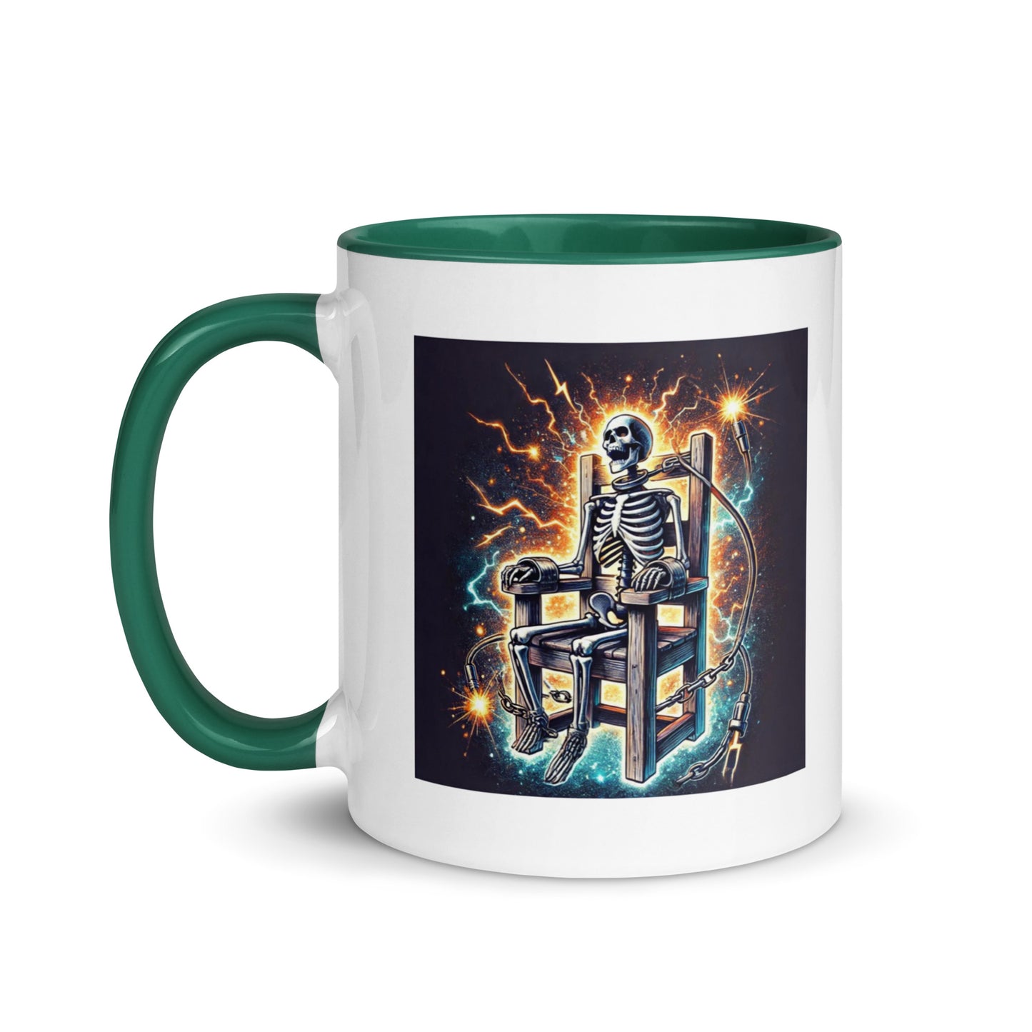 Halloween Skeleton Electric Chair Color Mug
