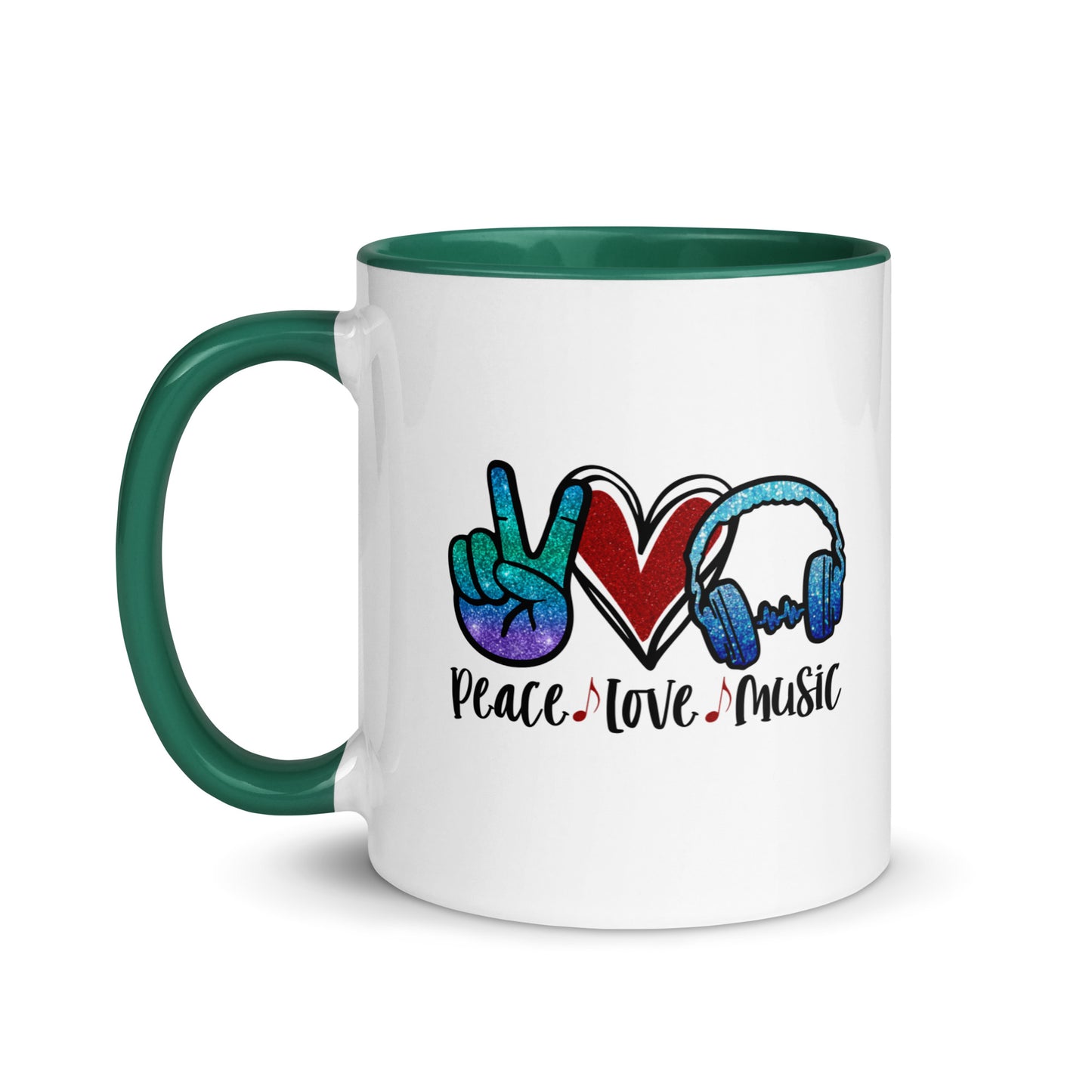 Peace Love Music Color Mug