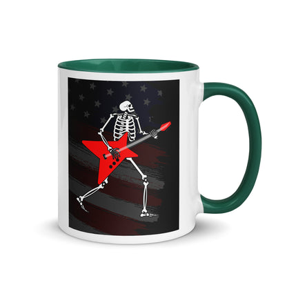 American Guitarist Skeleton Color Mug