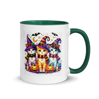 Halloween Cats in Witch Hats Color Mug