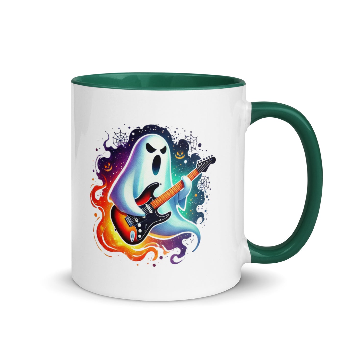 Halloween Ghost Shredding Guitar Color Mug