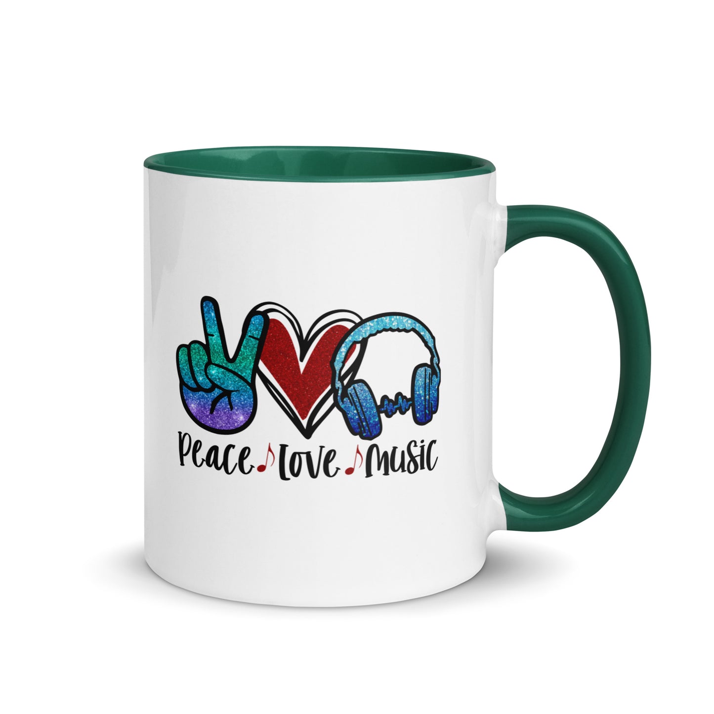 Peace Love Music Color Mug