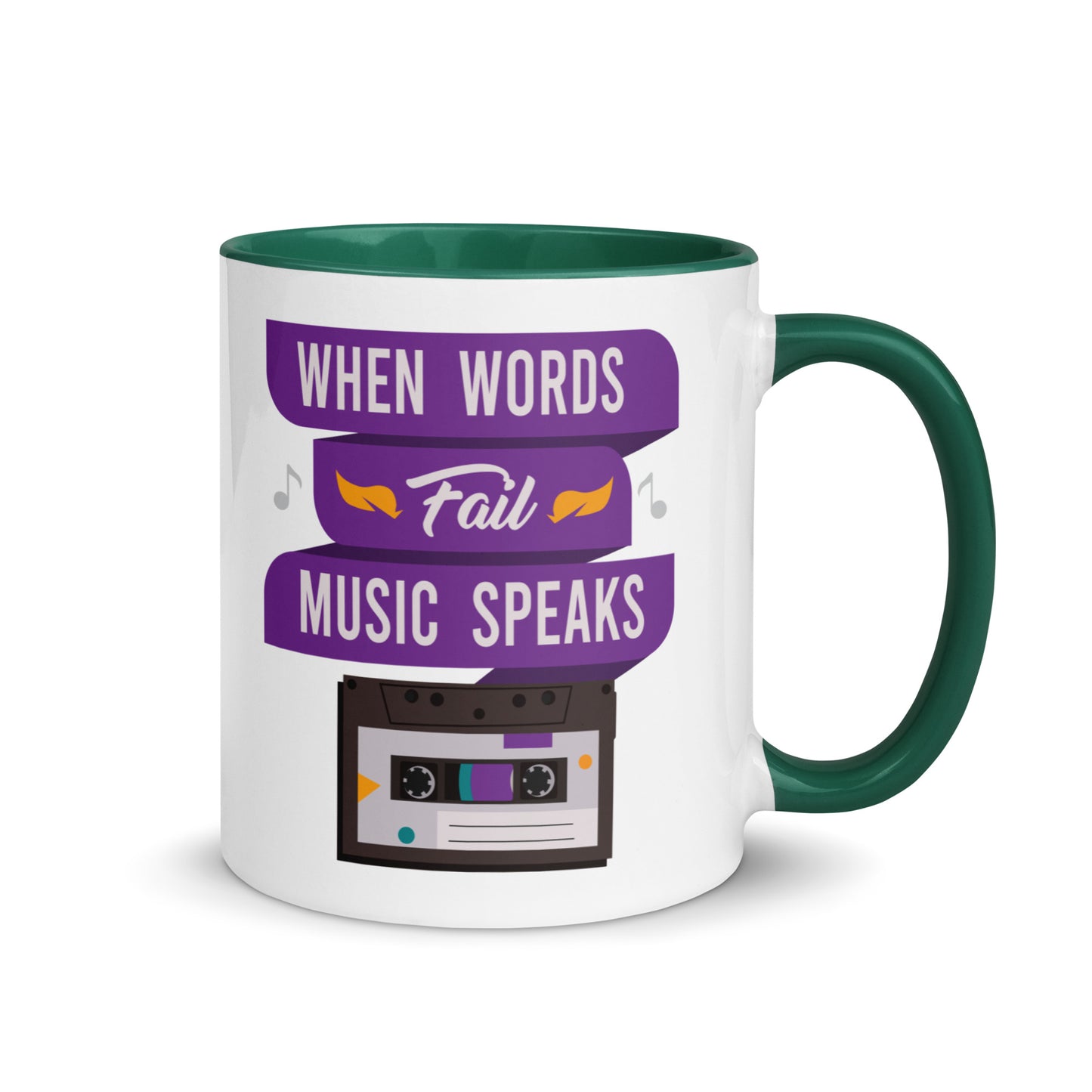 When Words Fail Music Speaks Color Mug