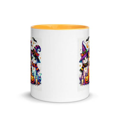 Halloween Cats in Witch Hats Color Mug