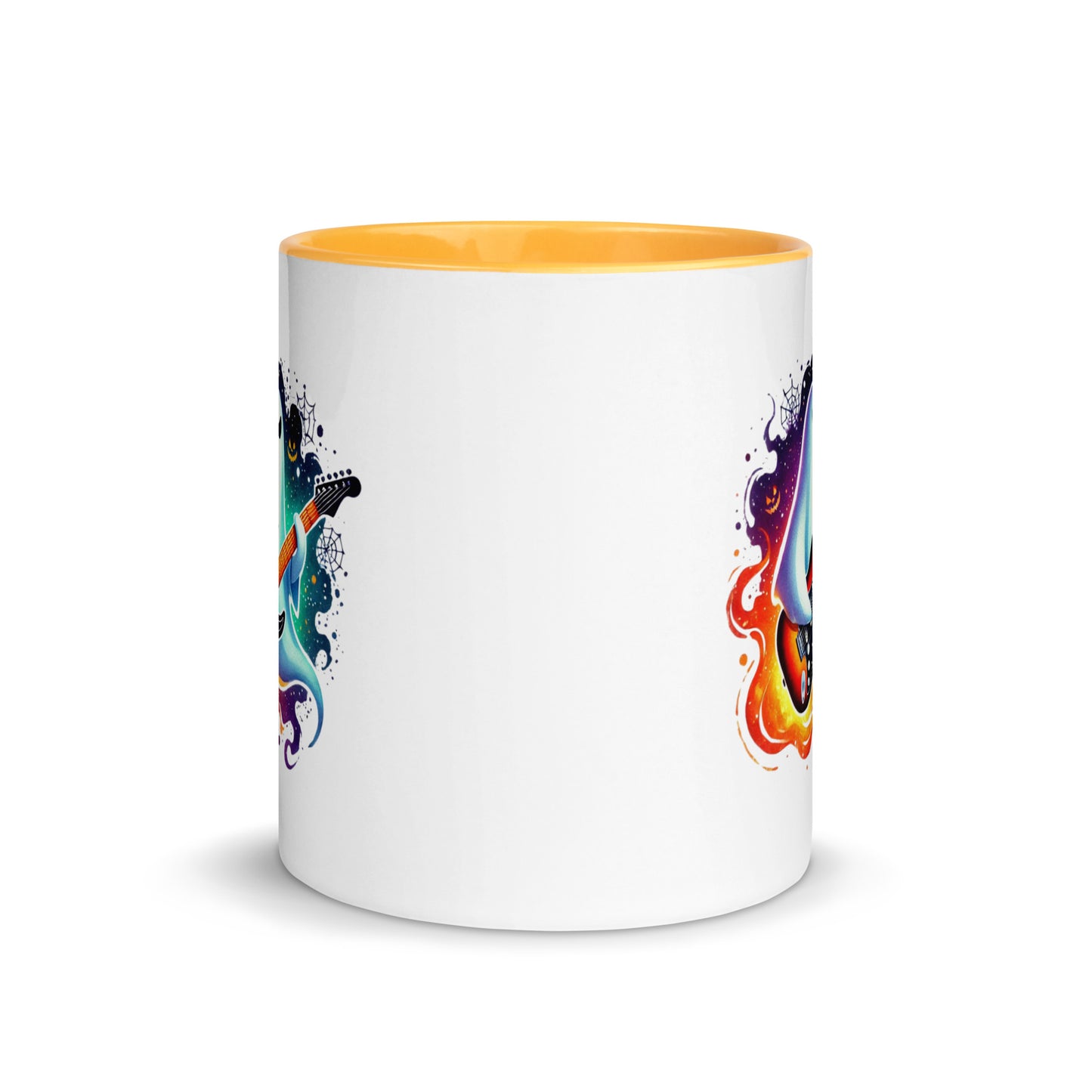 Halloween Ghost Shredding Guitar Color Mug