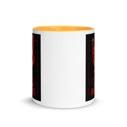 Rock and Roll Red Hand Gesture with Spike Bracelet Color Mug