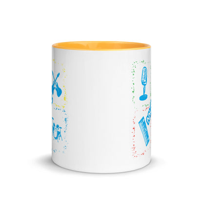 Musical Instruments Colorful Microphone Keyboard Drums Guitar Color Mug