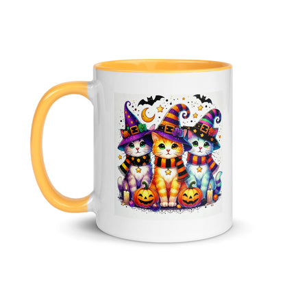 Halloween Cats in Witch Hats Color Mug