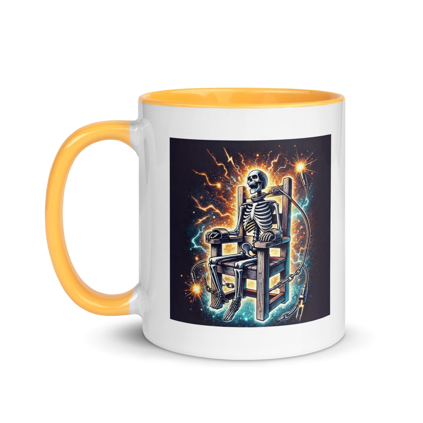 Halloween Skeleton Electric Chair Color Mug