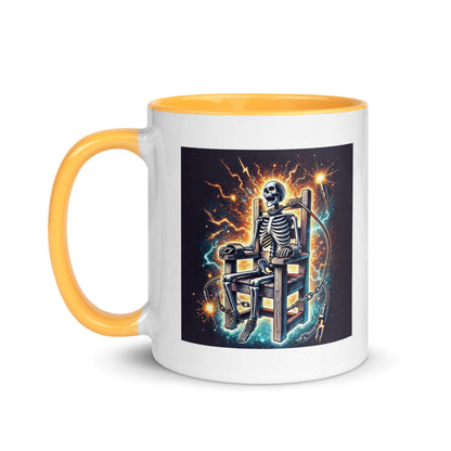 Halloween Skeleton Electric Chair Color Mug