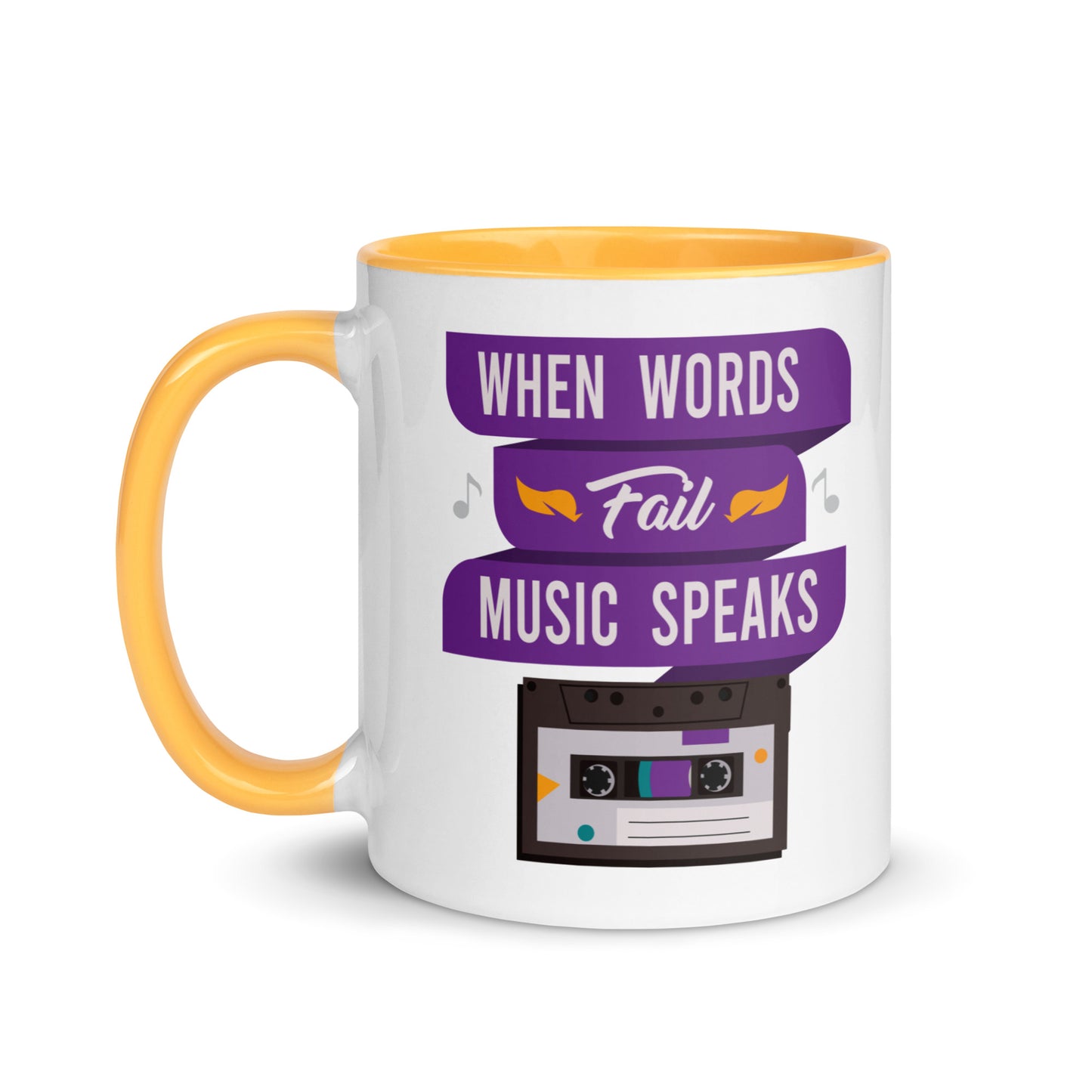 When Words Fail Music Speaks Color Mug