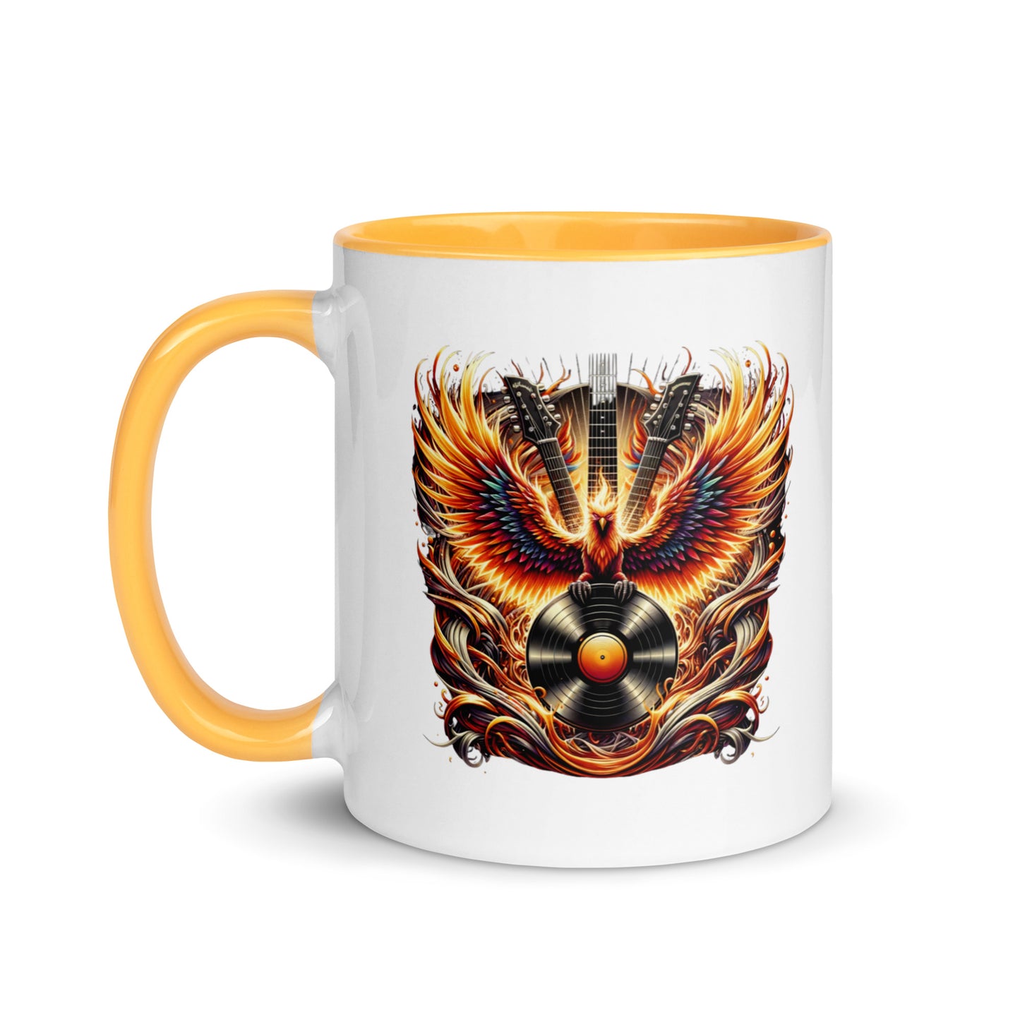Guitar Eagle Flame Color Mug