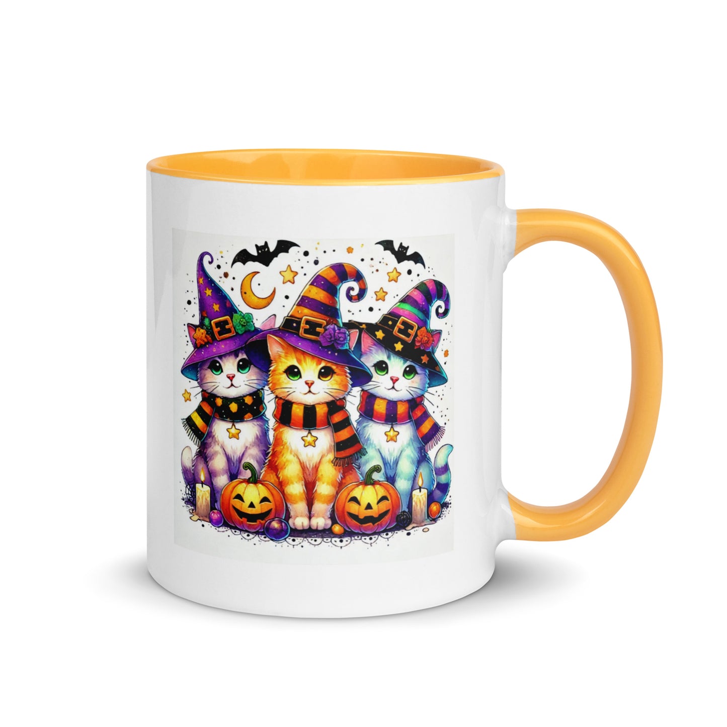 Halloween Cats in Witch Hats Color Mug