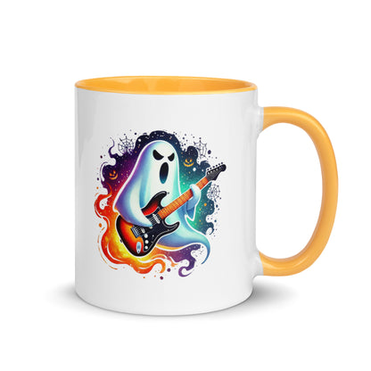 Halloween Ghost Shredding Guitar Color Mug