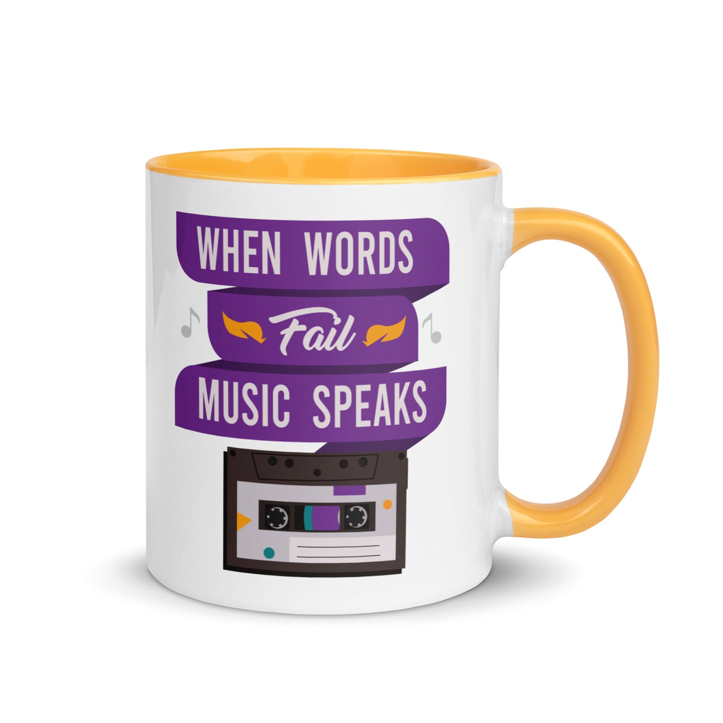 When Words Fail Music Speaks Color Mug