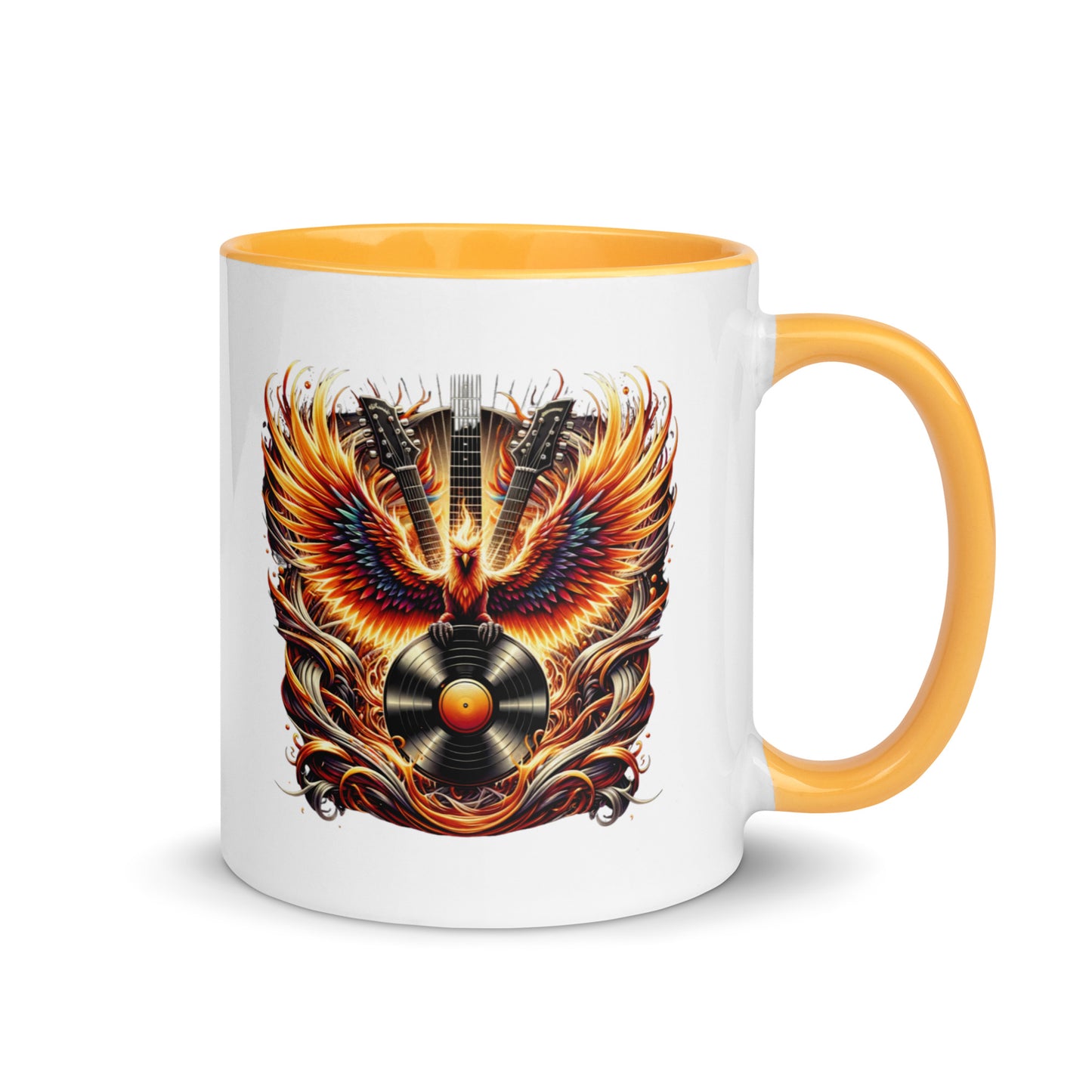 Guitar Eagle Flame Color Mug