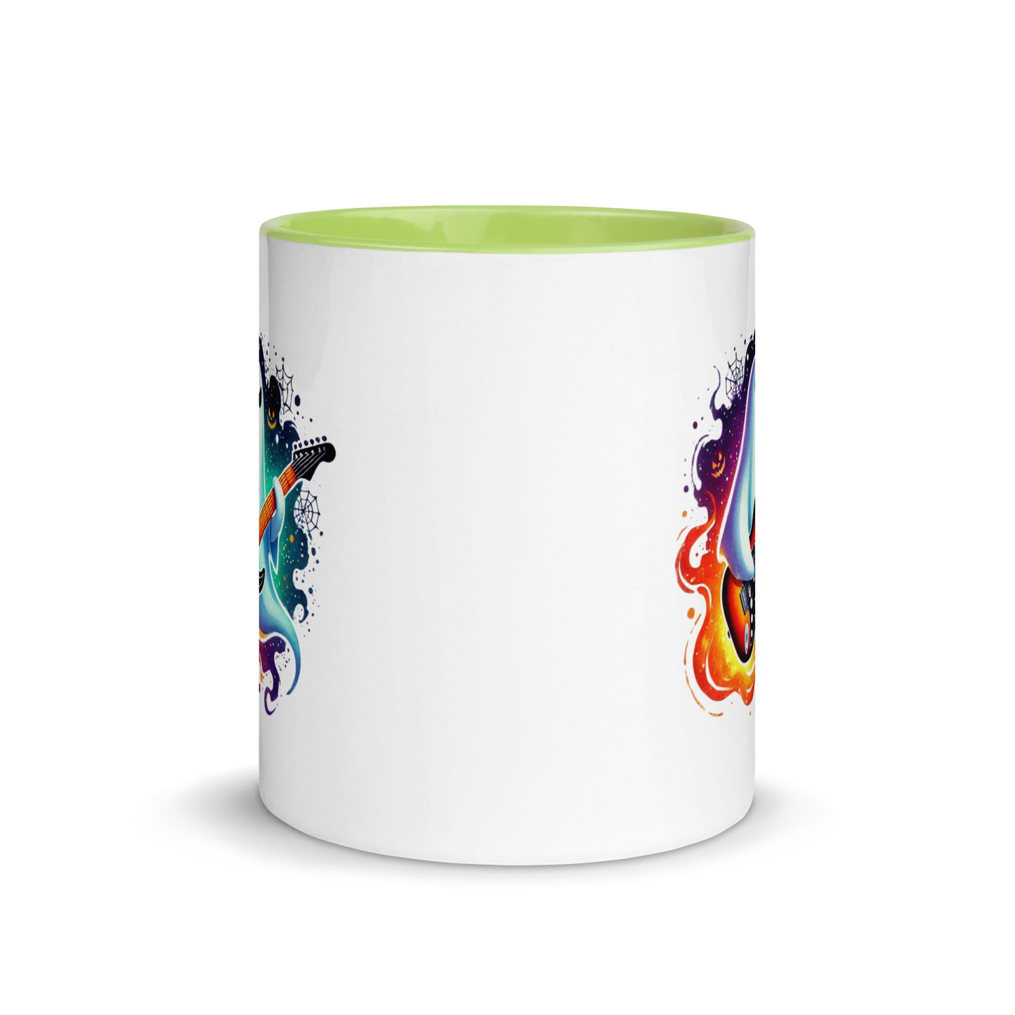 Halloween Ghost Shredding Guitar Color Mug