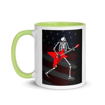 American Guitarist Skeleton Color Mug