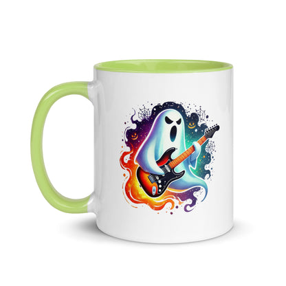 Halloween Ghost Shredding Guitar Color Mug